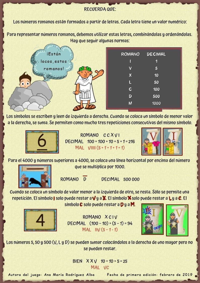 ESTÁN LOCOS ESTOS ROMANOS. Juego de números romanos, concentración, cálculo; desde 8 años - Imagen 2