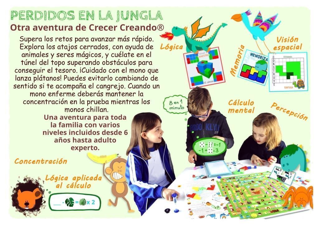 PERDIDOS EN LA JUNGLA. Juego de mesa de aventura matemática para todas las edades - Imagen 2