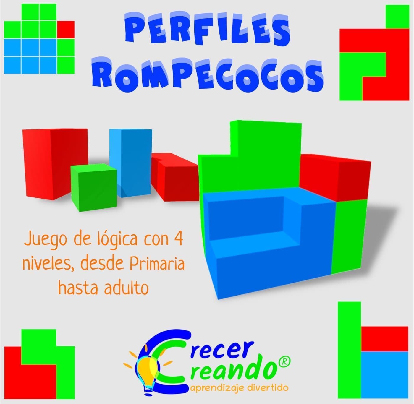 PERFILES ROMPECOCOS: Juego de mesa para desafiar tu mente con lógica 3D, desde niños hasta adultos - Imagen 1