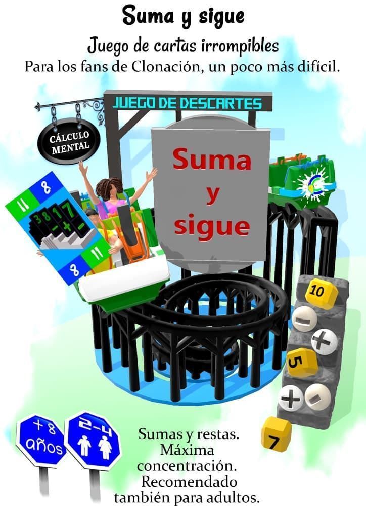 SUMA Y SIGUE. Juego de mesa de descartes de cálculo mental - Imagen 2